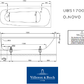 Villeroy & Boch O.novo BS170ONO2V-01 Steel Bath Tub