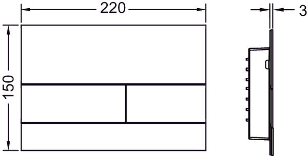 TECESquare Metal II Flush Plate Brushed Stainless Steel (Anti-Fingerprint) Art. 9240830