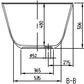 Villeroy & Boch Theano Freestanding Bathtub UBQ175ANH7F200V-01 + U90953061  1750 x 800mm