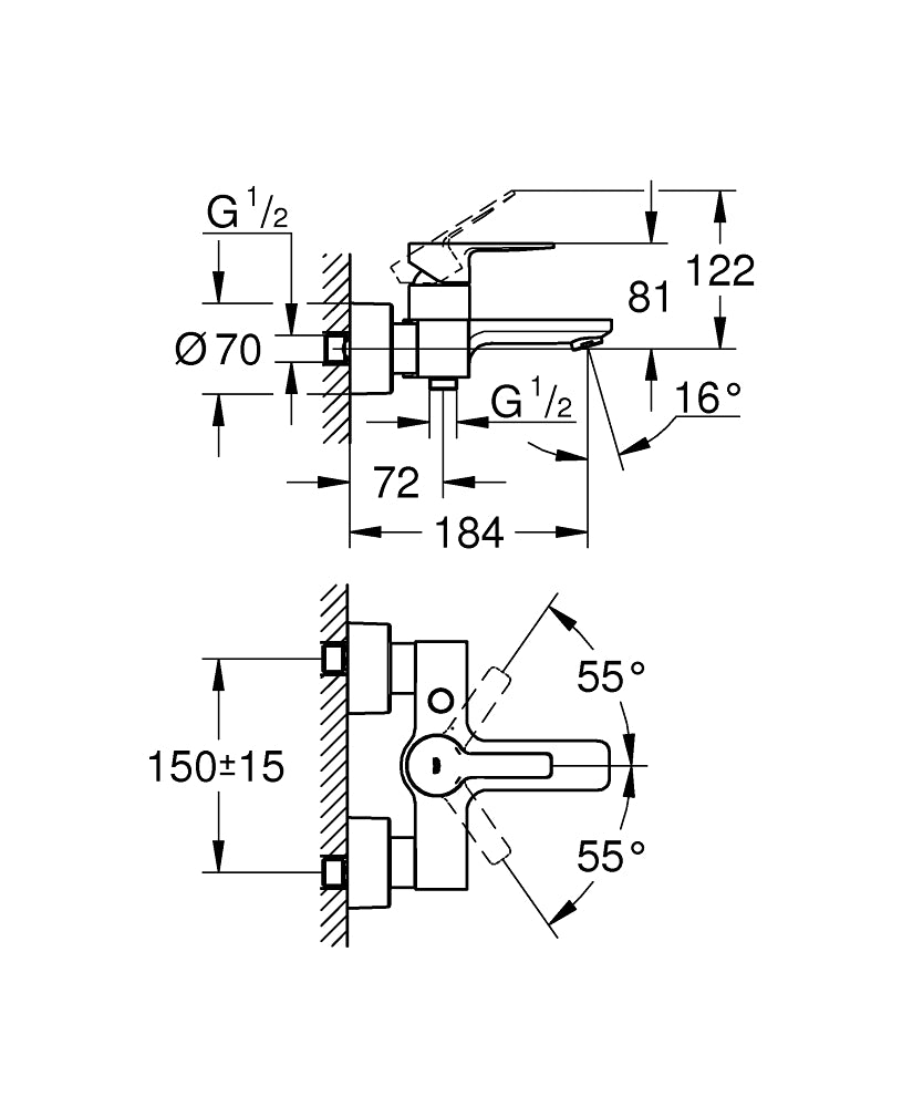 Grohe Lineare Single Lever Bath/ Shower Mixer Art. 33849001