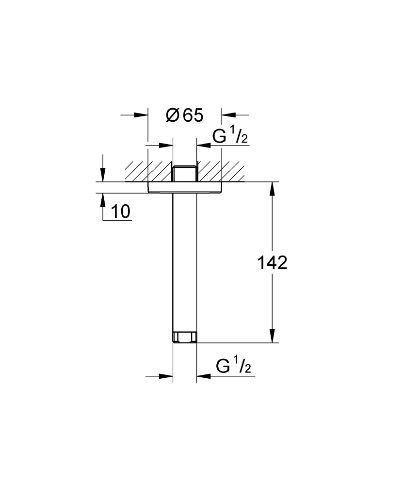 Grohe Rainshower Ceiling Arm 142mm Art. 28724000