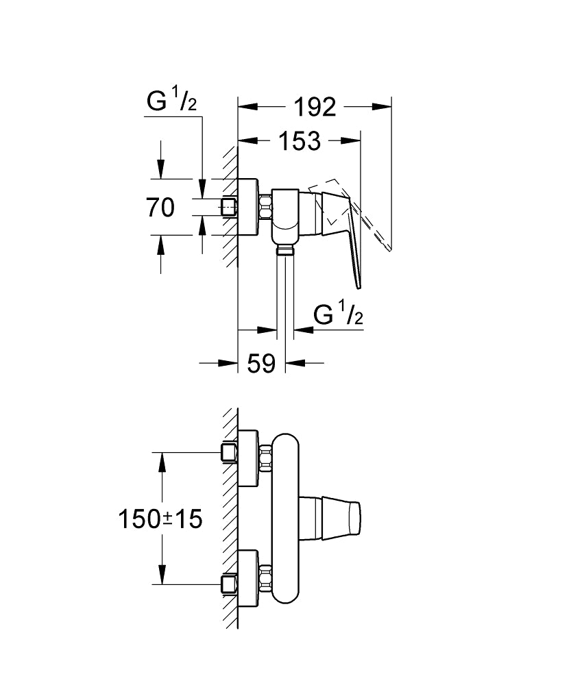 Grohe Eurosmart Cosmopolitan Single Lever Shower Mixer Art. 32837000