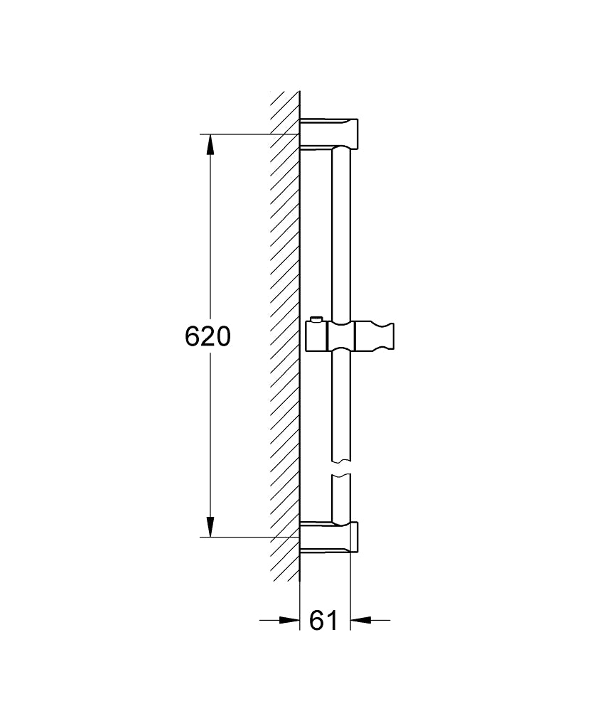 Grohe Tempesta Cosmopolitan Shower Rail 600mm Art. 27521000