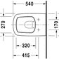 Duravit Durastyle Wall Hung WC Art. 255209 + 006379