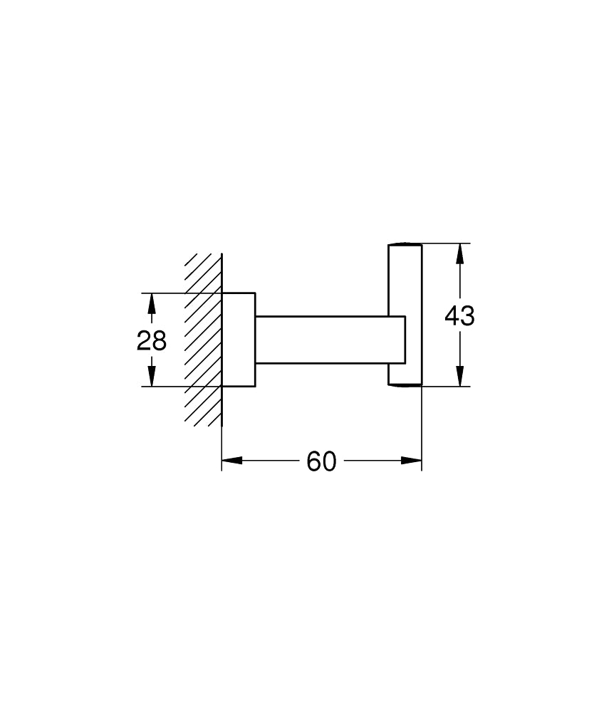 Grohe Essentials Cube Robe Hook Art. 40511001