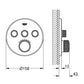 Grohe Grotherm Smart Control Thermostat Mixer 3 Valves Art. 29121000 + Art. 35600000