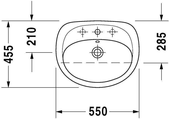 Duravit Duraplus Semi-Recessed Basin Art. 034355