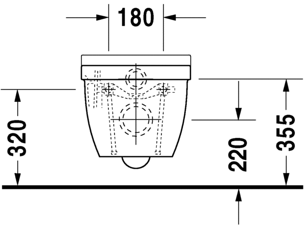 Duravit Starck 3 Wall Hung WC Art. 222509 + 006389