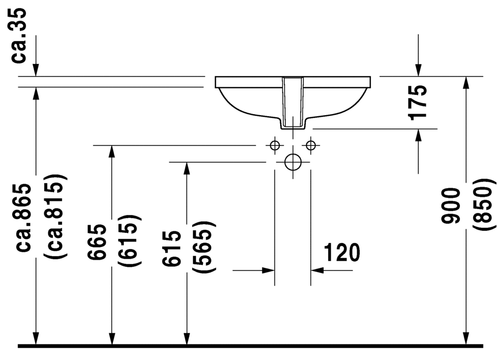 Duravit D-Code Under Counter Basin Art. 033849