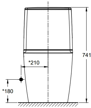 American Standard Acacia SupaSleek Close Couplied Toilet CL23075-6DASGCBT