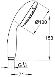 Grohe Tempesta 100 Hand Shower 3 Sprays Art. 28261002