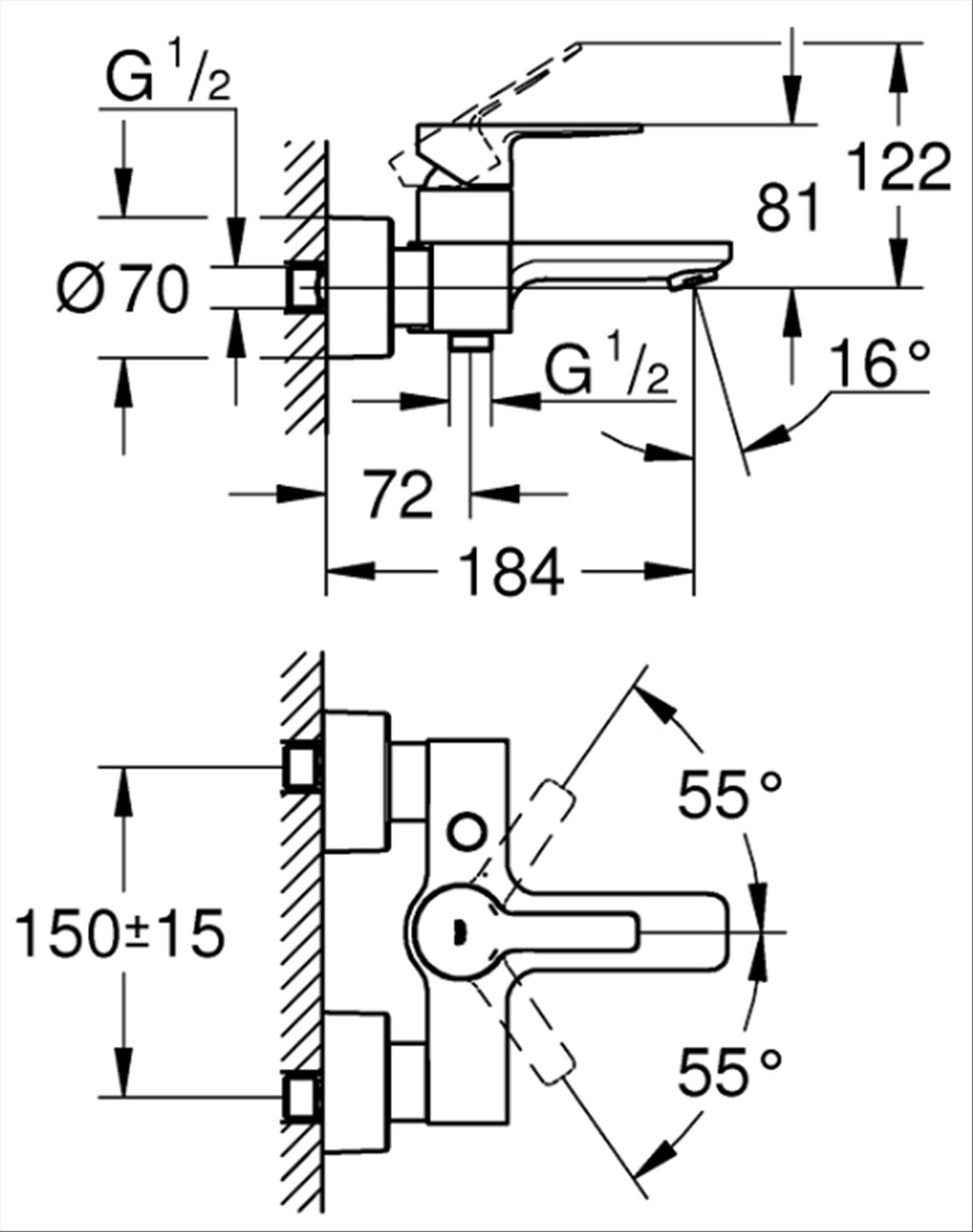 Grohe Lineare Single Lever Bath/ Shower Mixer Art. 33849001