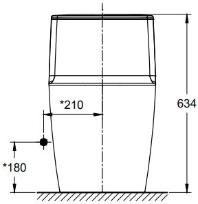 American Standard Acacia SupaSleek One-Piece Toilet CL20075-6DASGCBT