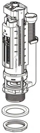 Geberit Type 290 Dual Flush Valve & Push Button Art. 838.424.00.0