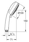 Grohe Tempesta Cosmopolitan 100 Hand Shower 3 Sprays Art. 27572002